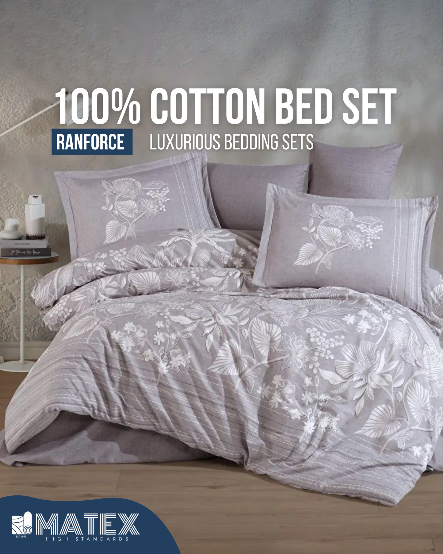 Double Size Ranforce Clasy Nera 100% Cotton Bed Set