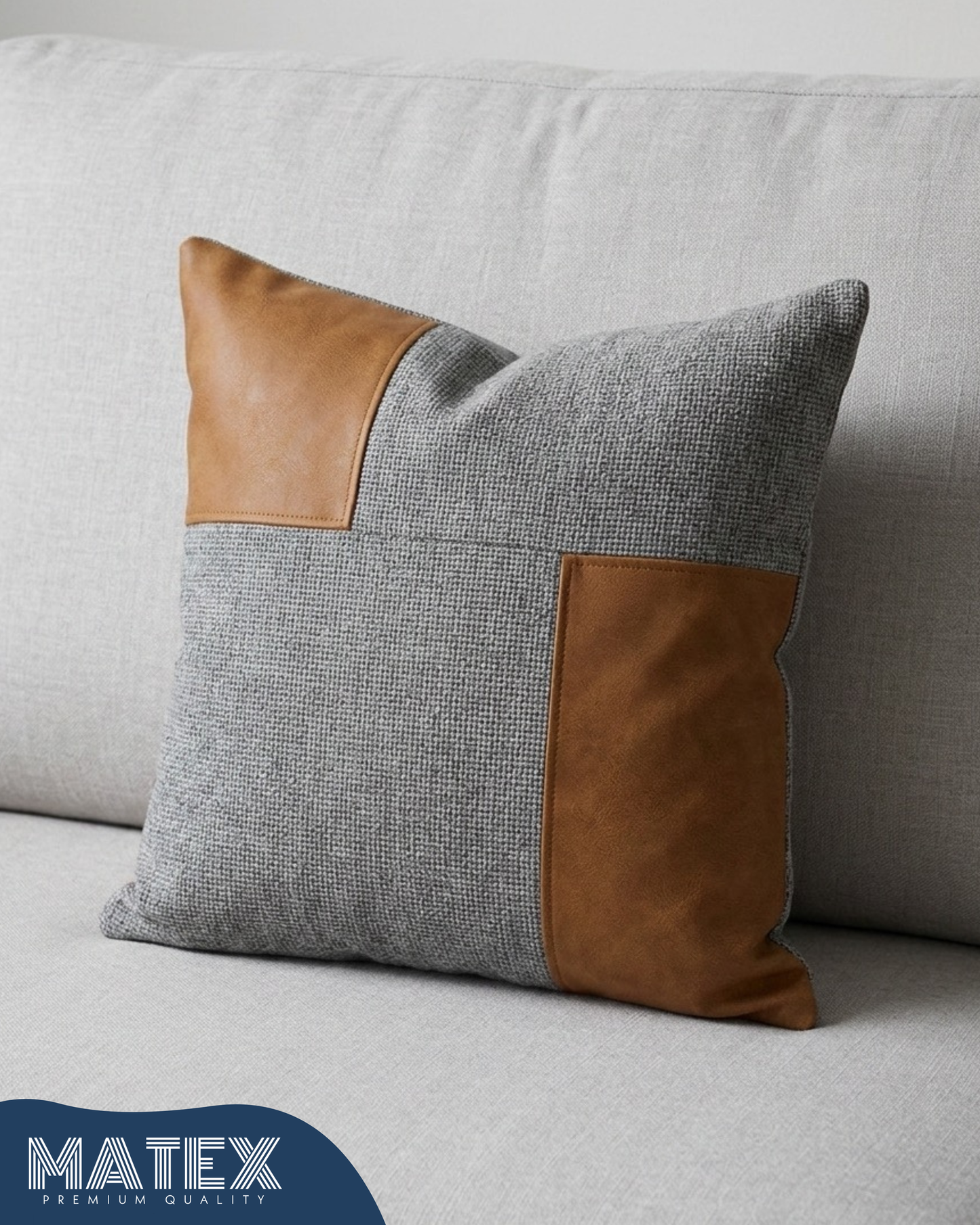 Leather Straps Cushion 45 cm