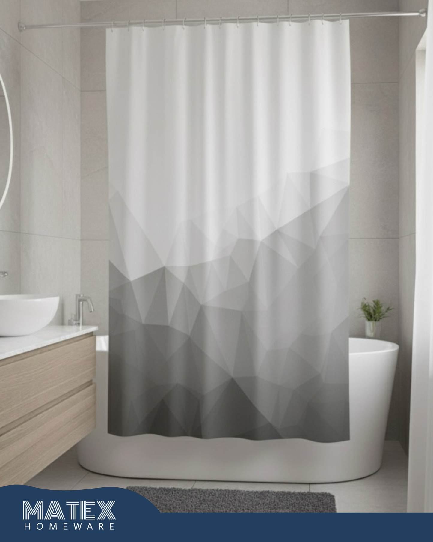 Pattern Domino Waterproof Shower Curtain 180x180cm