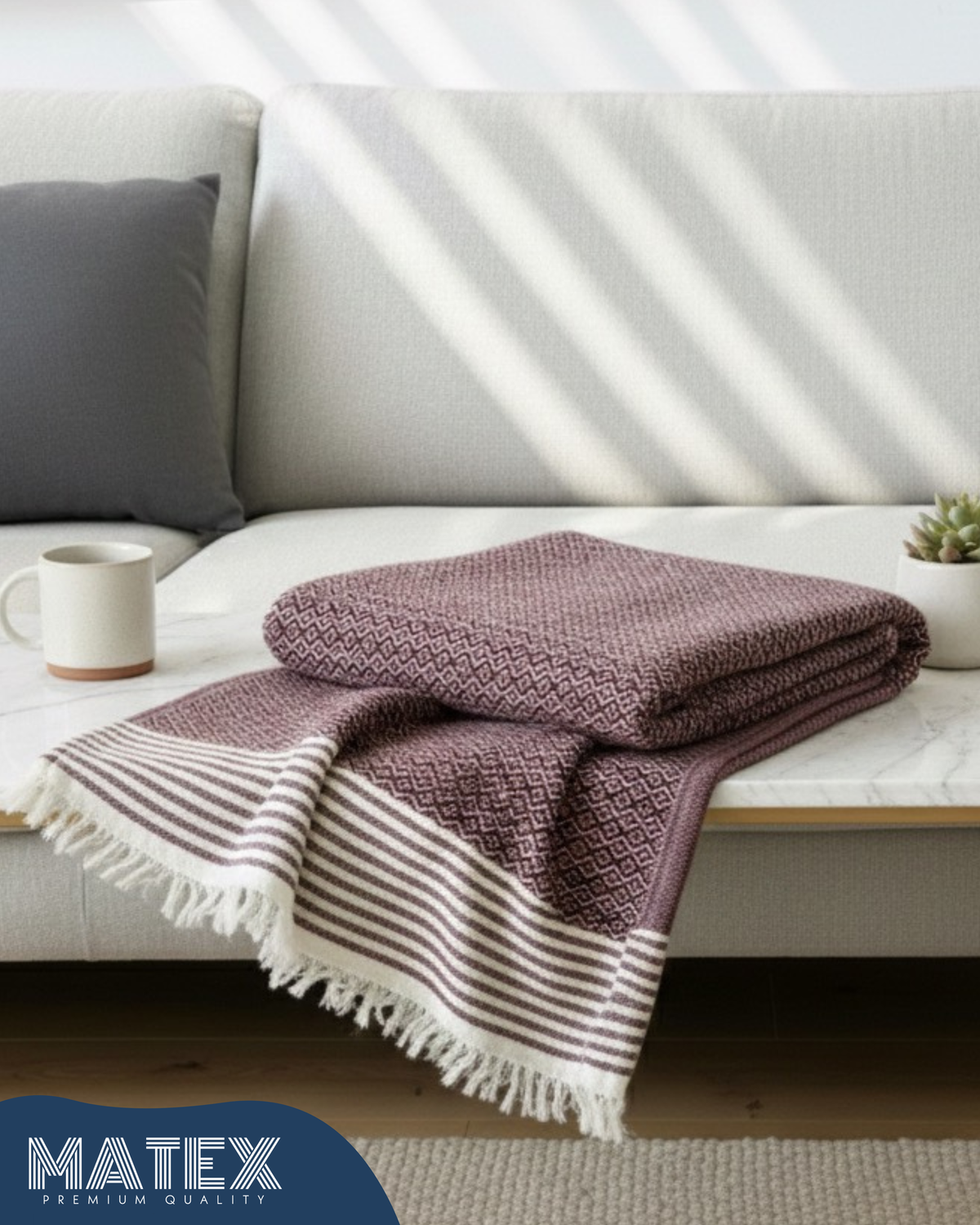 Roselle Bordeaux Throw Blanket