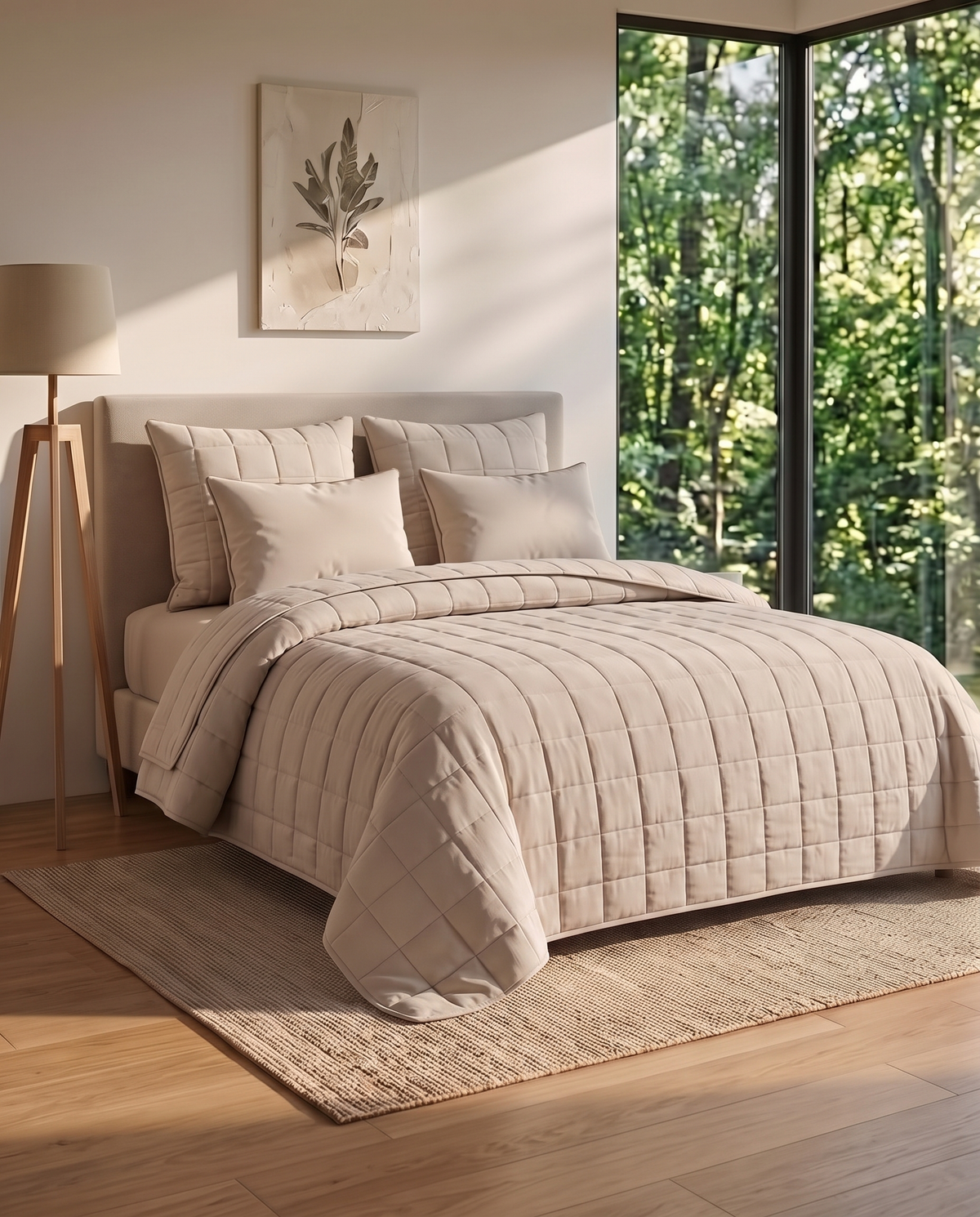 SoftBlend Coverlet – Sandstone Beige (Full Set)