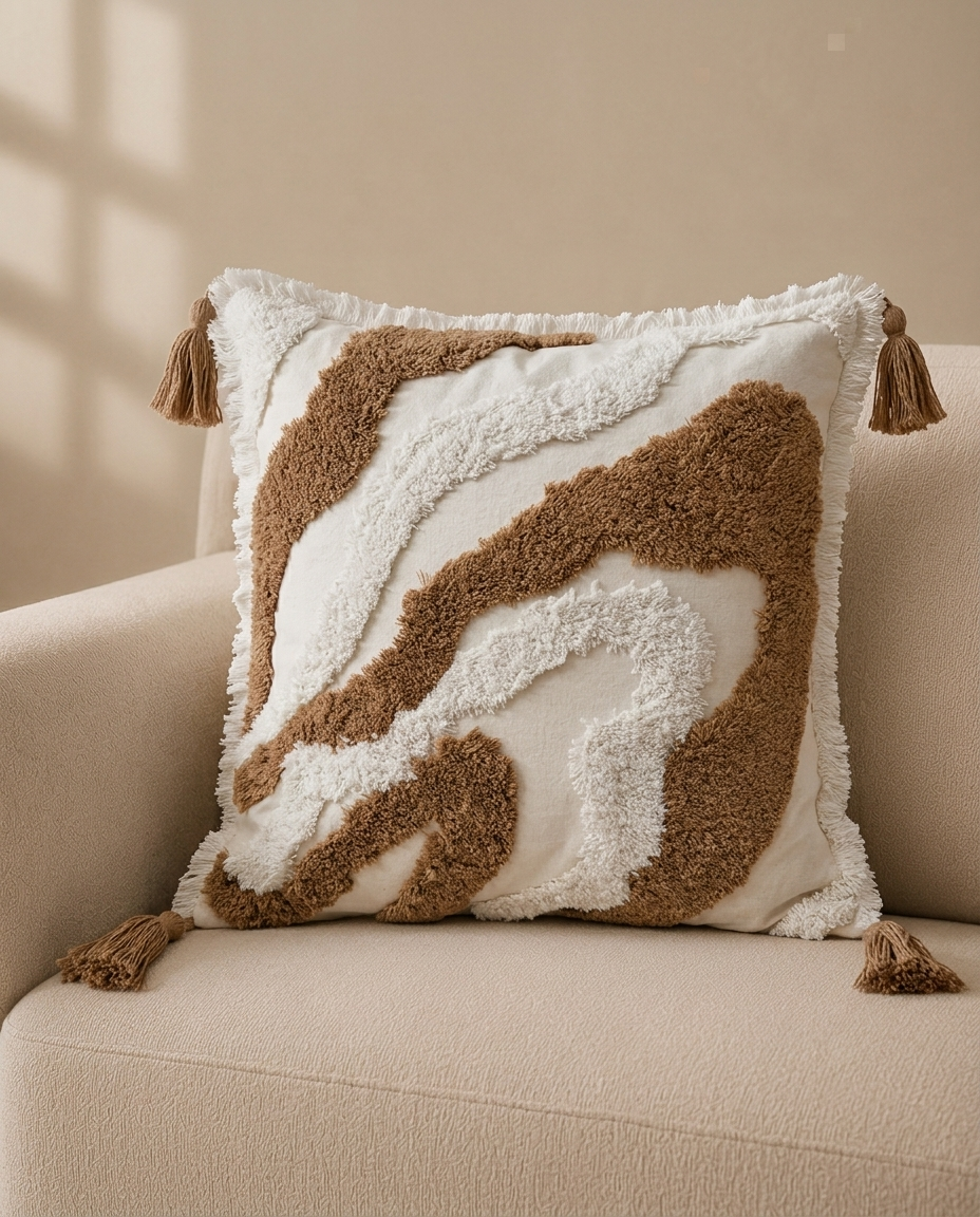 Caramel Flow Decorative Cushion 45x45cm