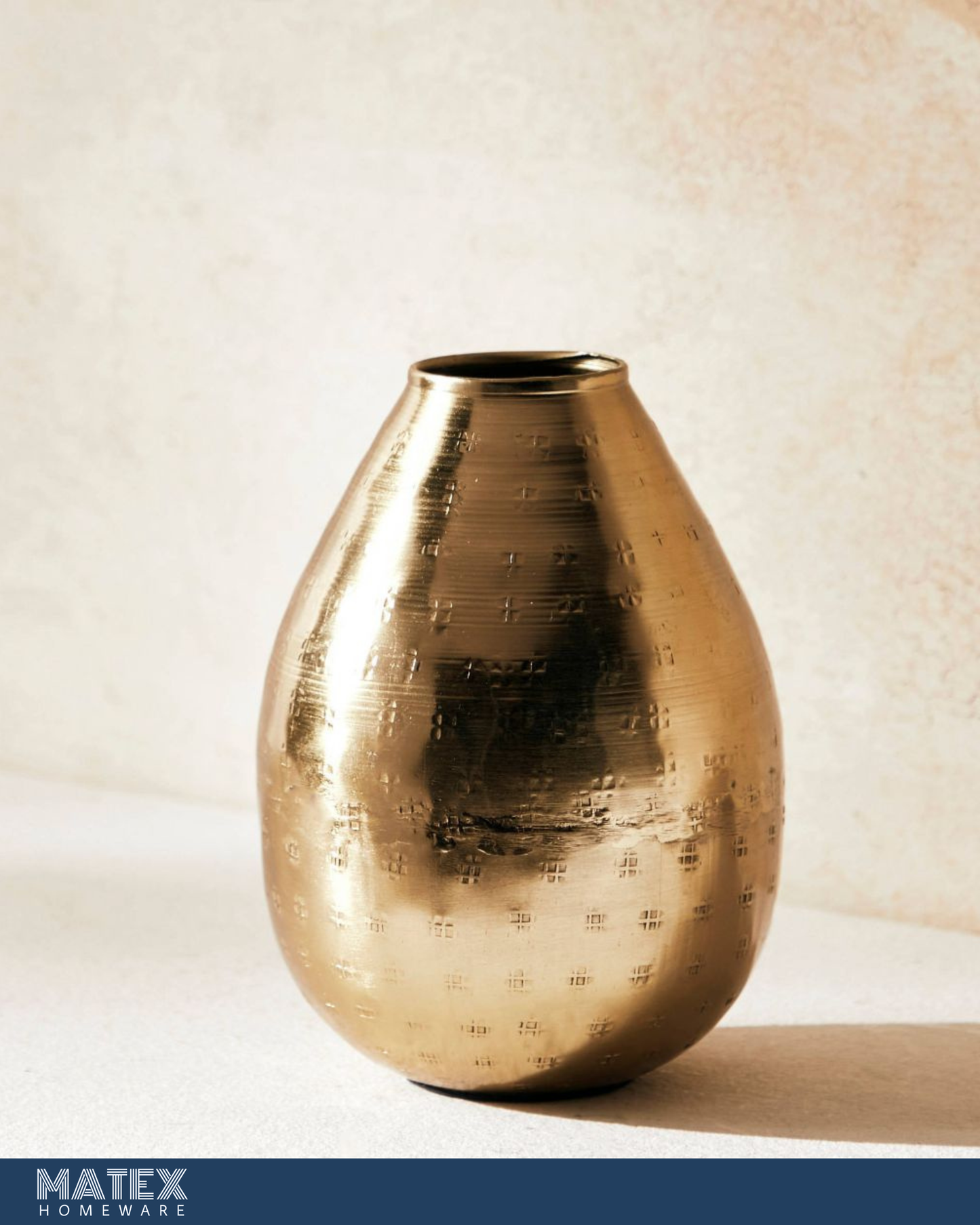 Gold Luxe Aluminium Vase - 15 cm