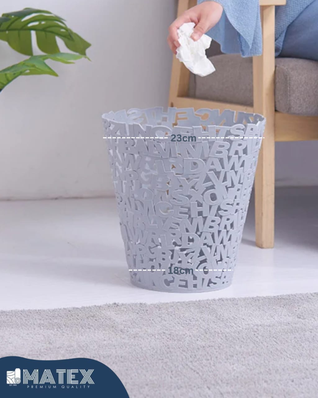 Trash Can household kitchen plastic creative letters