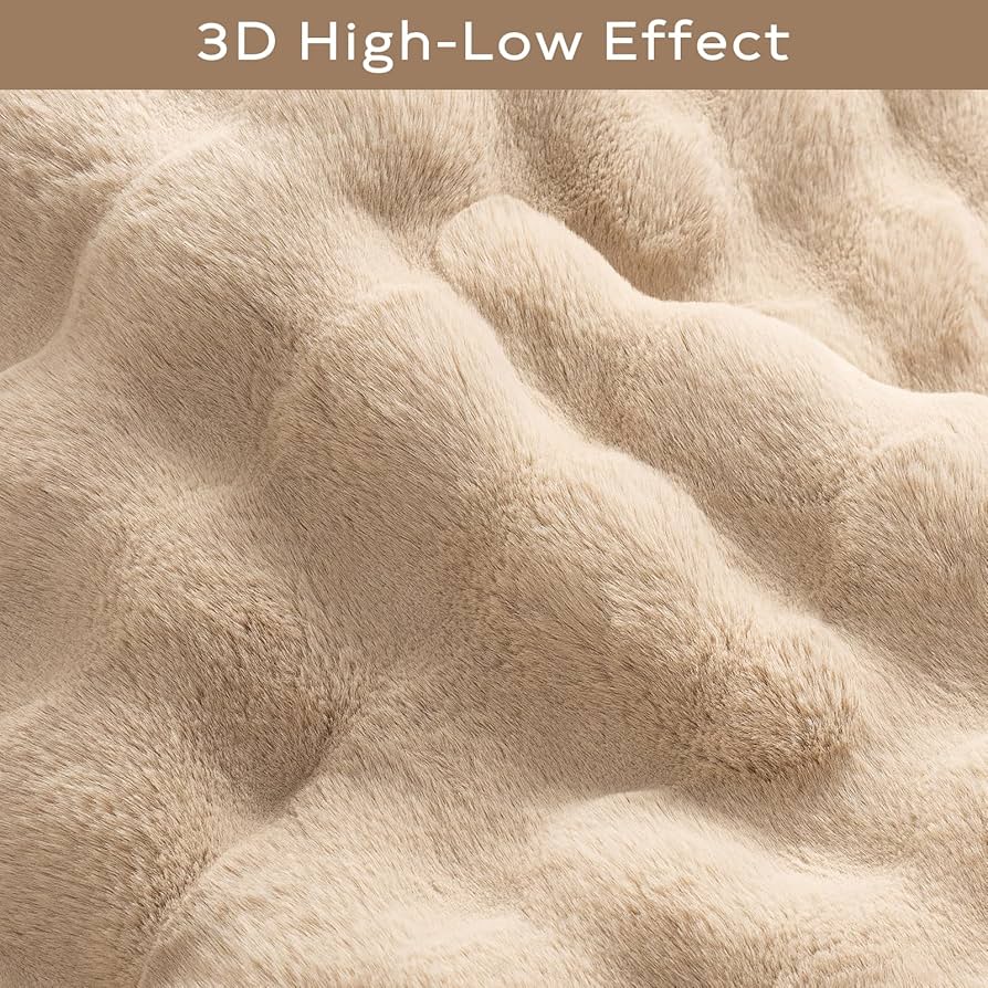 Fluffy Soft Rabbit Furr Premium 3D Bubble Rug
