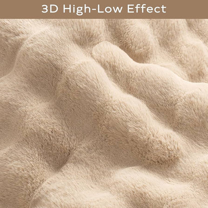 Fluffy Soft Rabbit Furr Premium 3D Bubble Rug