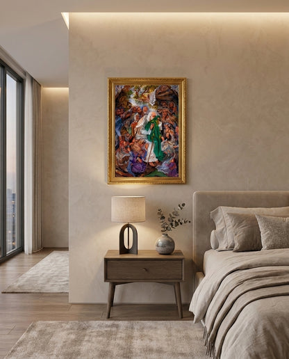 Wood Framed Wall Art – Embrace of Compassion