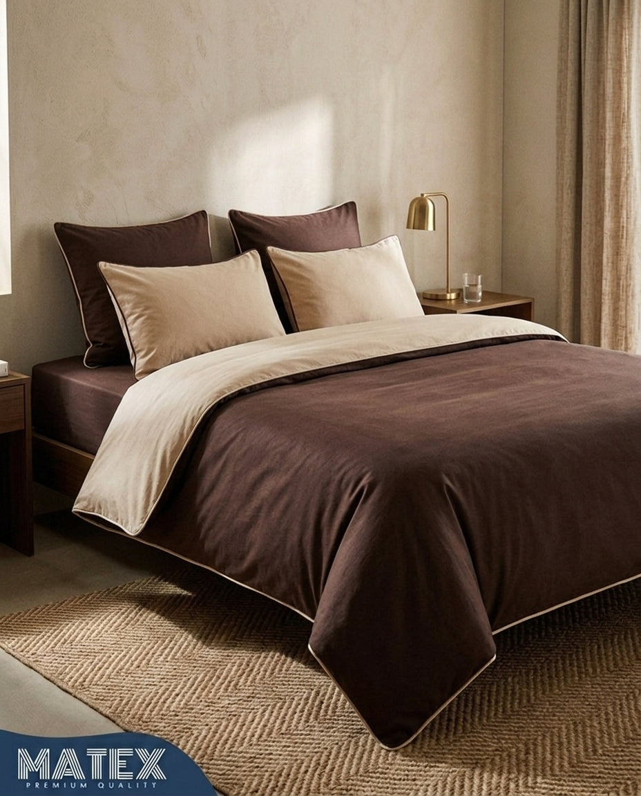 MATEX SoftBlend – Desert Mocha Reversible Bed Set