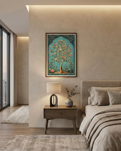 Wood Framed Wall Art – Sacred Blossom Tree