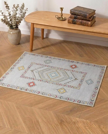 Boho Mosaic Printed Soft Rug