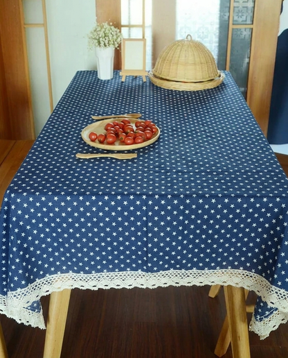Cotton TableCloth with Lace