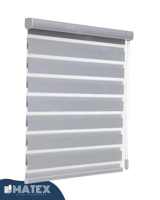 Manual Window Blackout Polyester Fabric Roller Blinds - Grey