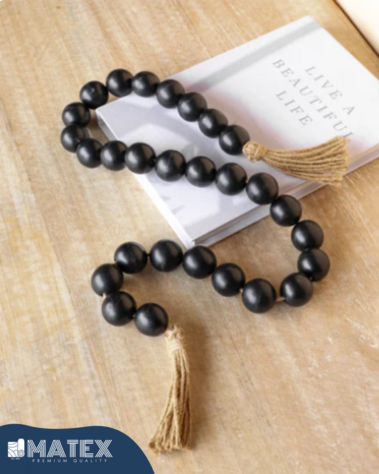 Craft Home Decor Wooden Bead Garland with Tassels