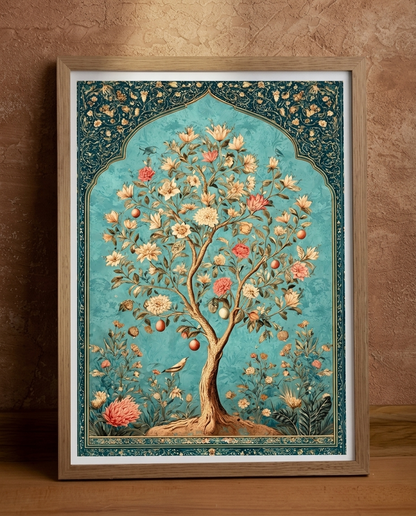 Wood Framed Wall Art – Sacred Blossom Tree