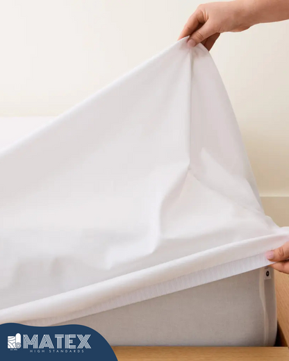 White Full Bed Set Cotton 180TC