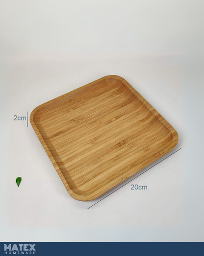 Natural Bamboo Wooden Tray, 20x20