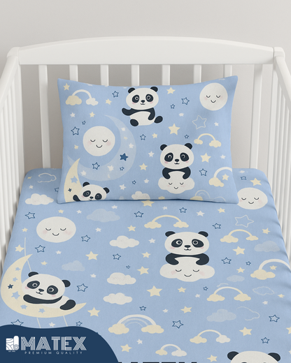 Blue Bear theme Baby Bed Crib Set 100% Cotton