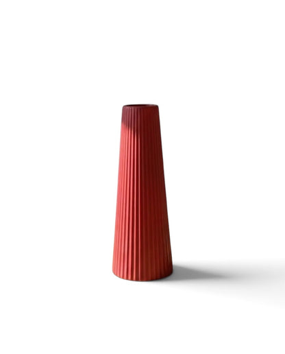 Fluted Grooved Ceramic Vase