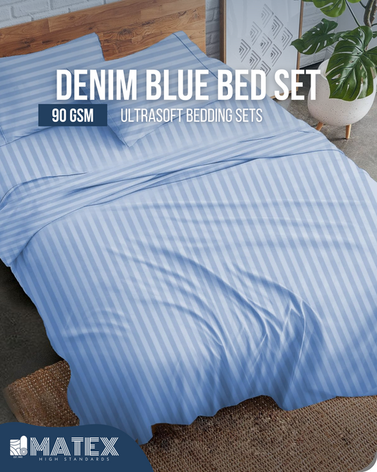 Denim Blue Bed Set