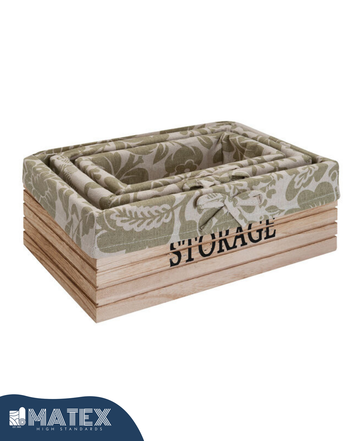 Wooden rectangle Basket With fabric For Bread Fruit Vegetable