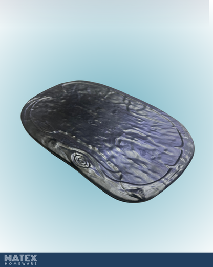 Flying Dolphin Black Melamine Serving Platter