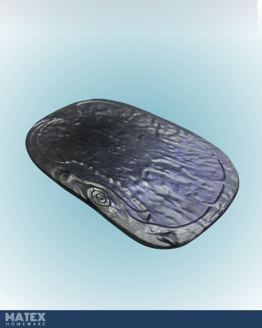 Flying Dolphin Black Melamine Serving Platter