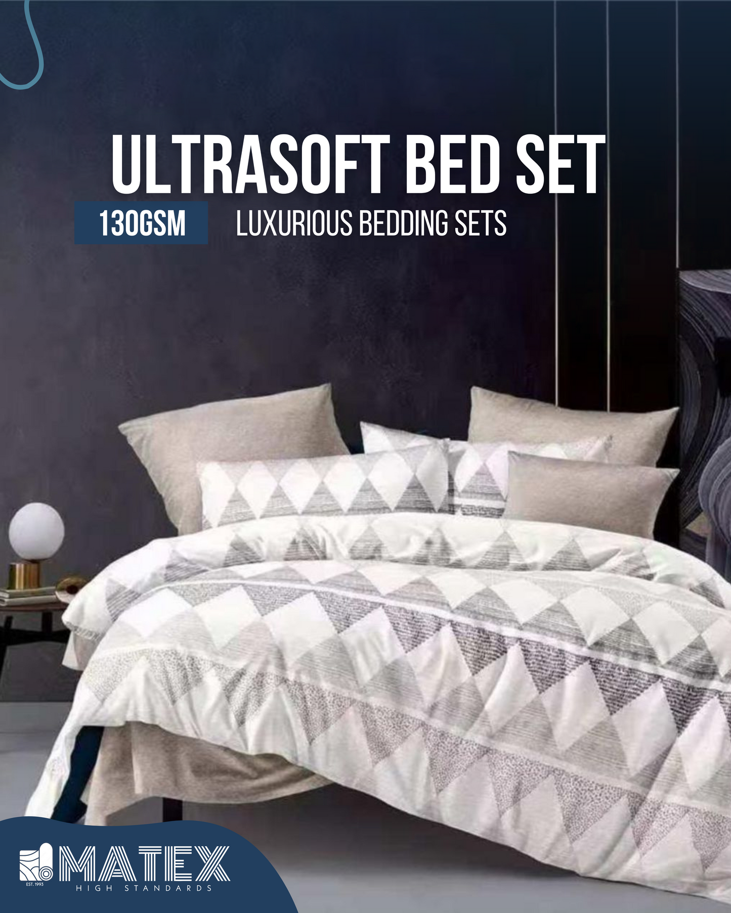 Double size Nordic Bed set 130 GSM (4 pcs)