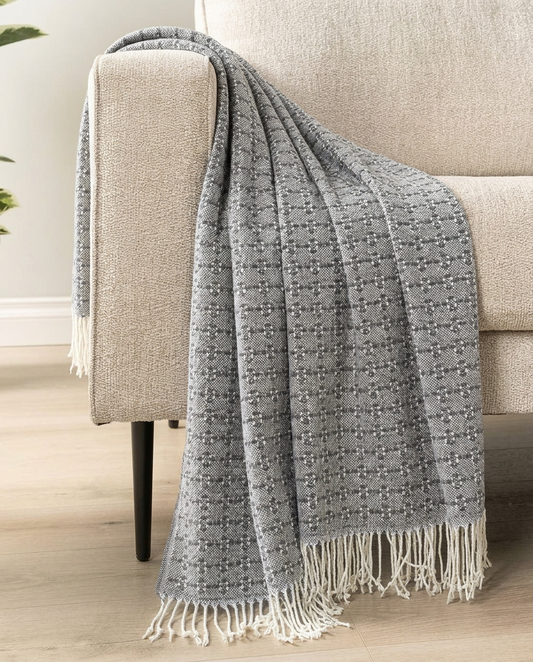 Slate Trellis Throw Blanket