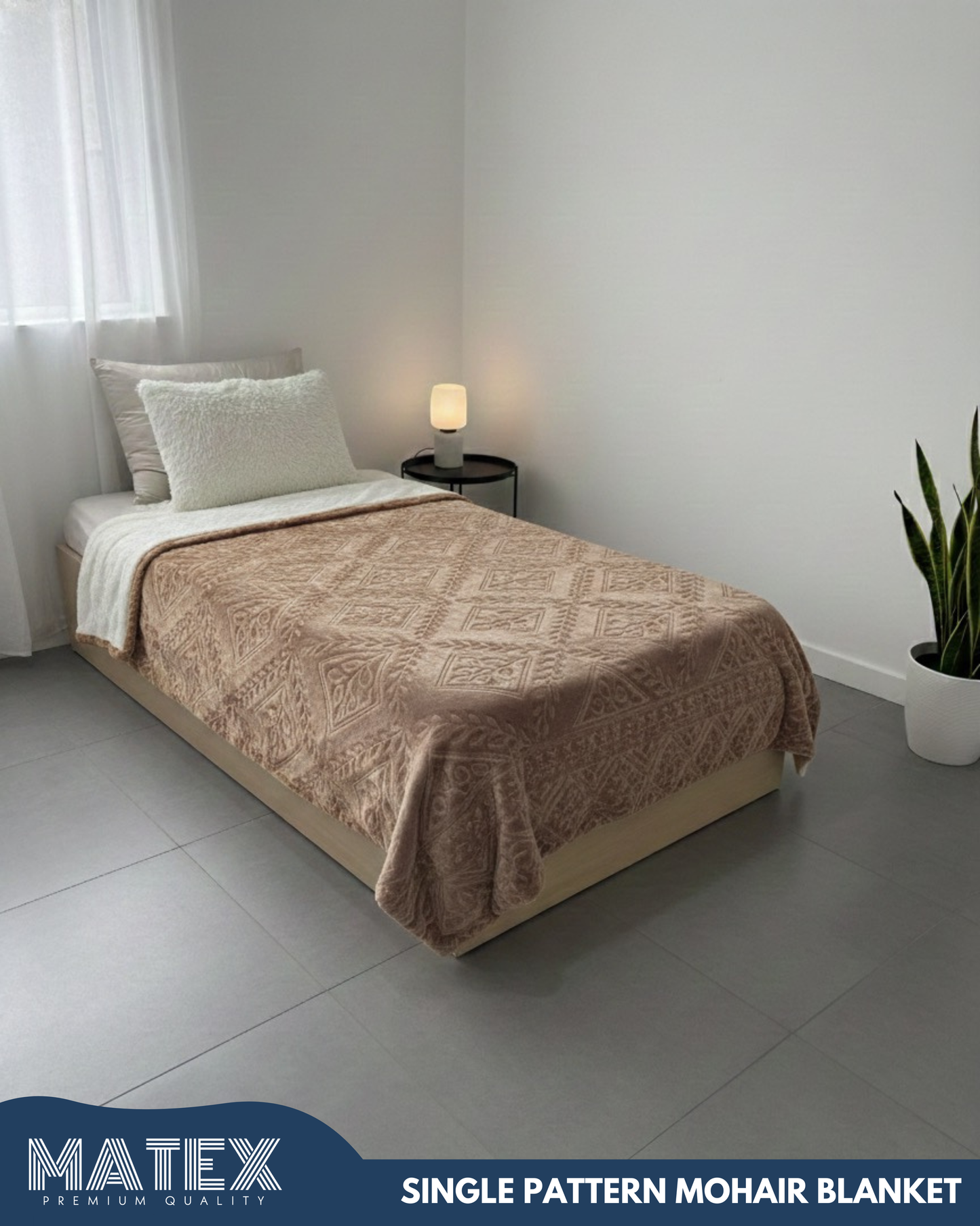 Single Pattern Mohair Blanket 160x220cm