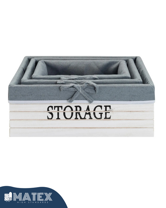 Wooden rectangle Basket With fabric For Bread Fruit Vegetable
