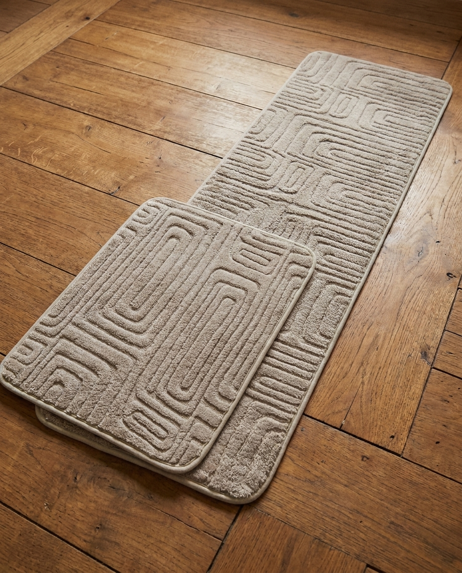 Rabbit Fur Patterns Rug (2pcs)