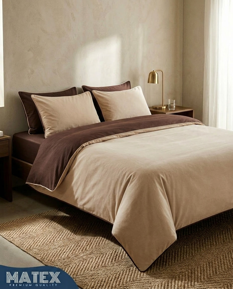 MATEX SoftBlend – Desert Mocha Reversible Bed Set