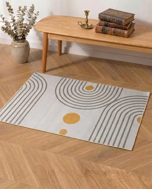 Orbit Lines Printed Soft Rug