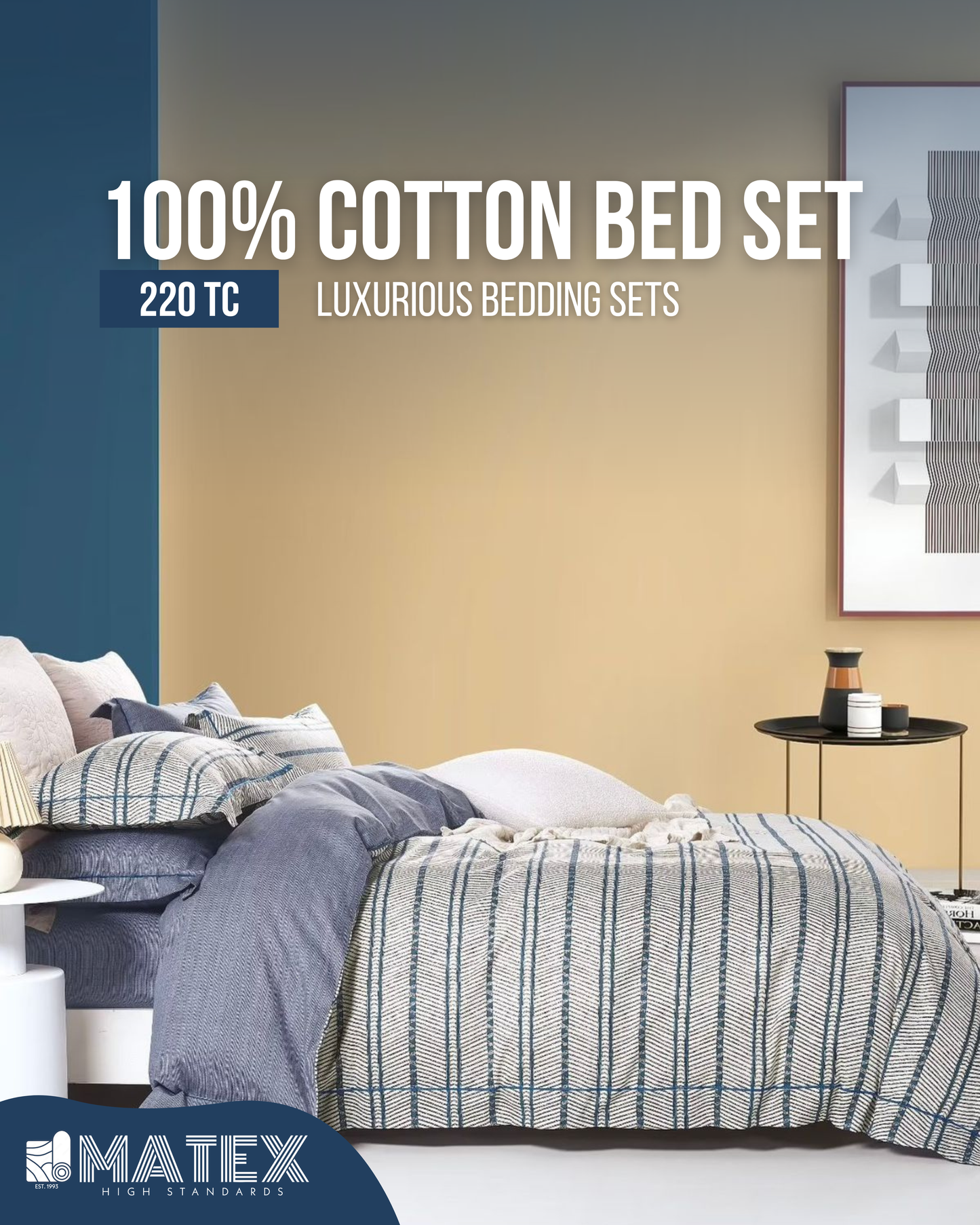 CrunchLine Bed Set 100% Cotton 220TC