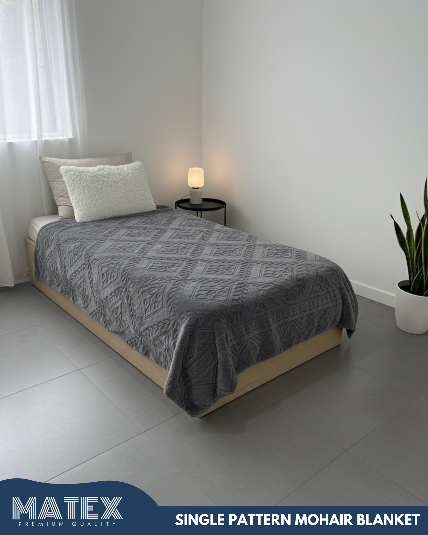 Single Pattern Mohair Blanket 160x220cm