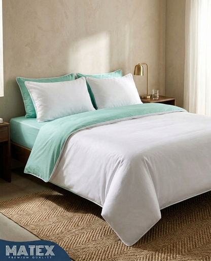 Mint Veil SoftBlend - Reversible Bed Set