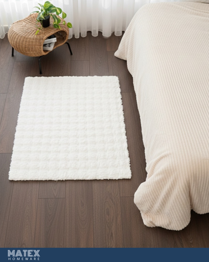 Fluffy Soft Rabbit Furr Premium 3D Bubble Rug