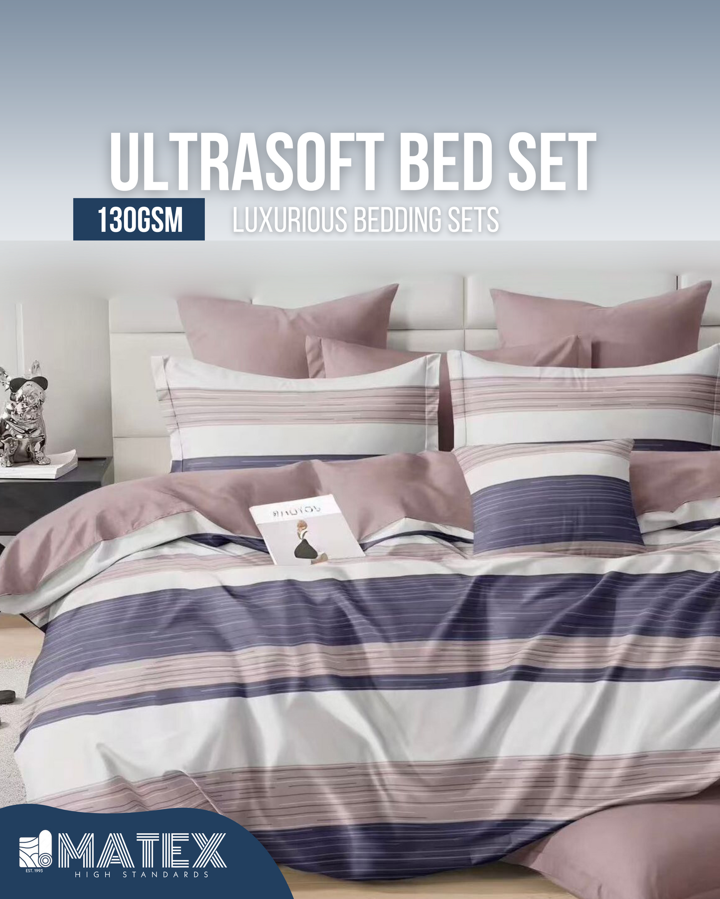 Single size YoungClassic Bed set 130 GSM (3 pcs)