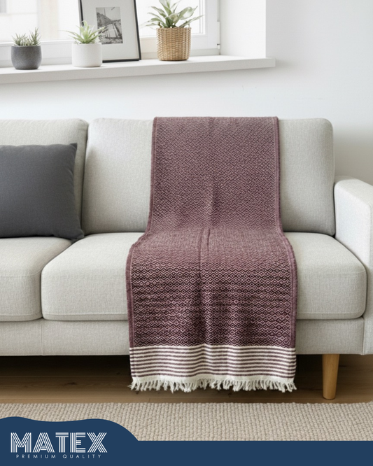 Roselle Knit Throw – 100% Cotton