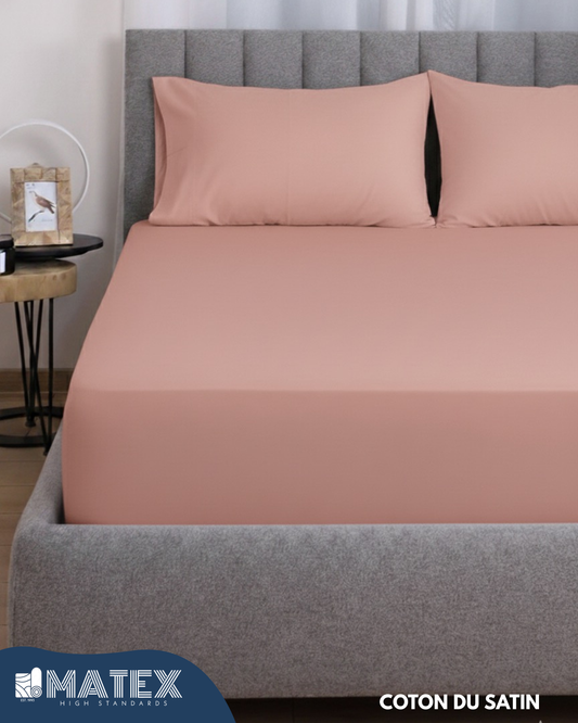 Coton du satin Fitted Sheets 220TC