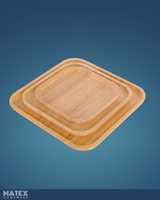 Bamboo Serving Tray Set of 3