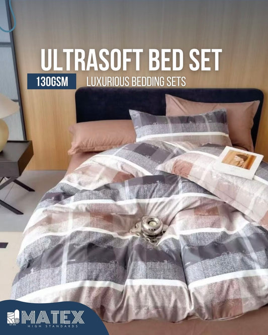 Double size Pattern Bed Set 110 GSM (4 pcs)