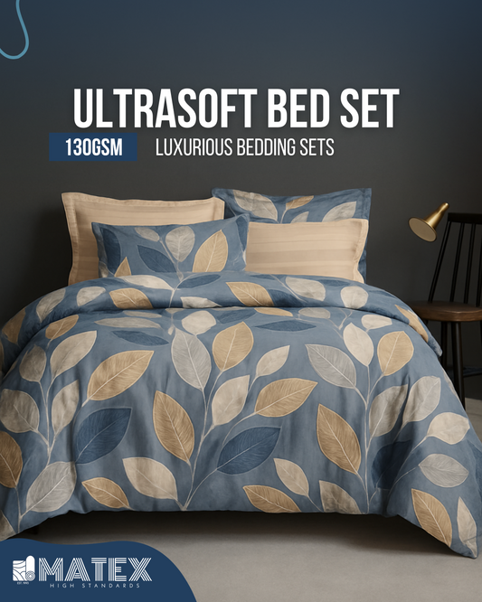 Double size Pattern Bed Set 110 GSM (4 pcs)