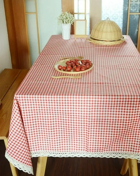 Cotton TableCloth with Lace
