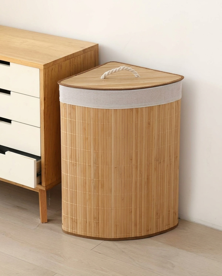 CornerBamboo™ Laundry Hamper