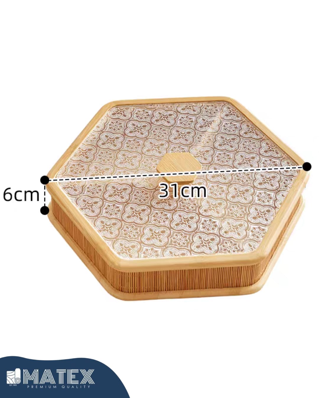 Bamboo Wood With Cover Living Plate
