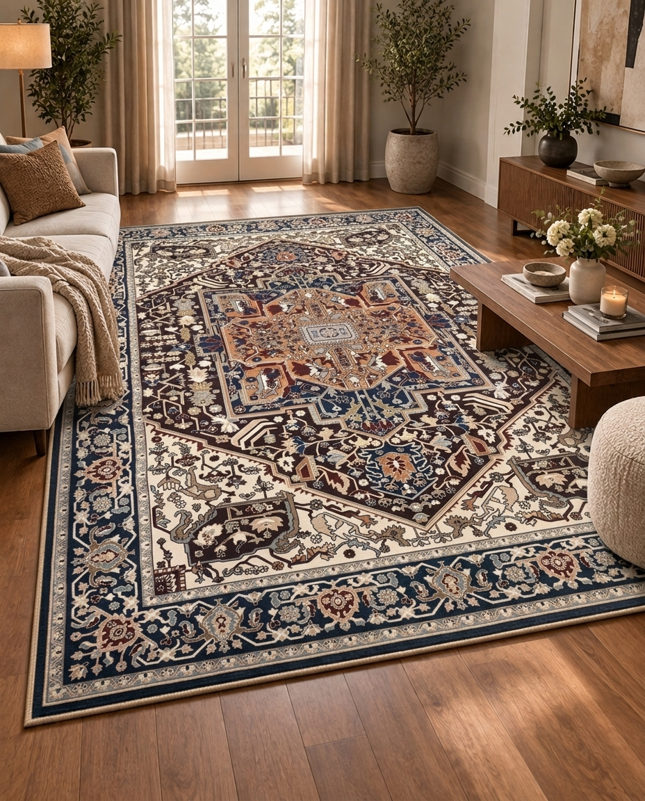 Persian Heritage Printed Soft Rug