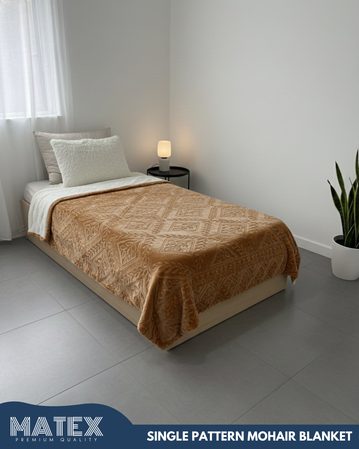 Single Pattern Mohair Blanket 160x220cm