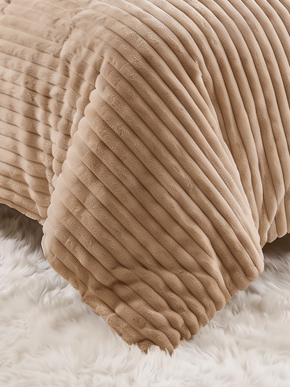 Beige PlushWave Duvet Cover Set