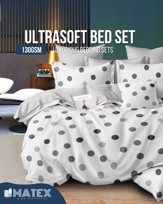 Single size B/G Dot Bed set 130 GSM (3 pcs)